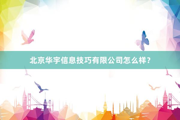 北京华宇信息技巧有限公司怎么样？
